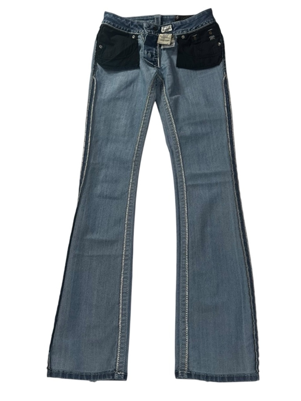 Miss Me Bootcut Jeans Medium Wash Studded Embellished Buckle Womens Size 27 - Picture 5 of 10